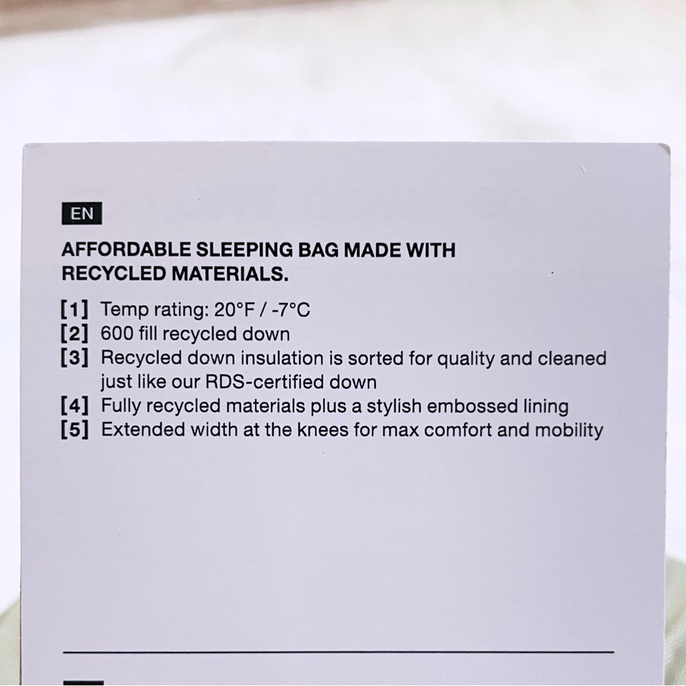 The North Face Eco Trail Down 20 Sleeping Bag - Picture 13 of 14